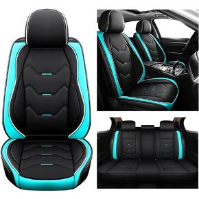 Car Seat Covers Fit for Honda Civic 2003-2023,Super Breathable and Waterproof Leather Seat Covers,2 Seats&Luxury (Black)