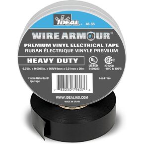 IDEAL INDUSTRIES INC. 46-88 Black 8.5 Mil UL Listed 3/4 in. Wire Armour Heavy Vinyl Professional Electrical Tape
