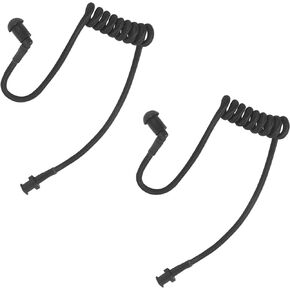 Black Replacement Earpiece Tube Braided Nylon Covert Acoustic Tube Coil Moisture-Proof for Walkie Talkie Ear Piece Surveillance Law Enforcement Accessories