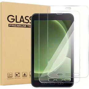 2-Pack Glass Screen Protector for Samsung Galaxy Tab Active5 8.0" Inch (SM-X300/SM-X306/SM-X308) - Tempered Glass Film/High Definition/9H Hardness