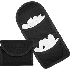 Duty Belt Gloves Pouch Latex Disposable Glove Holder Carrier Double Gloves Pockets Police Law Enforcement Officer Security Firefighter EMS EMT Paramedic First Responders Heavy Duty Nylon Bag
