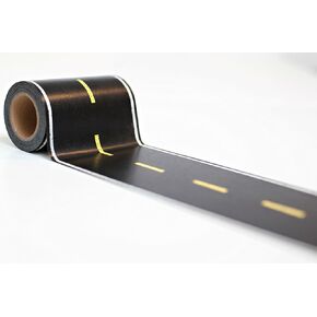 Extra Long and Wide! 3.5 in x 50 ft, Toy Car Road Tape Track for Kids, Great Accessory to Die Cast Cars and Train Sets. Sticker with Printed Street to Play on Floors.
