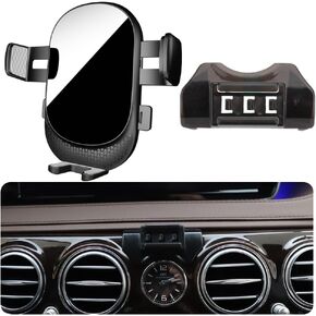Car Phone Holder for Mercedes Benz S-Class Auto Accessories [Only for 2021-2024 Benz S-Class] [Auto Lock Hands Free Cell Phone Mount Car fits for iPhone & All Smartphones]