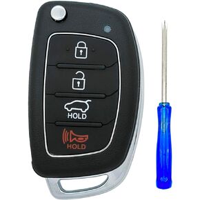 Replacement Key Fob Cover Case fit for Hyundai Azera Genesis Santa Fe Equus Smart Keyless Entry Key Fob Shell