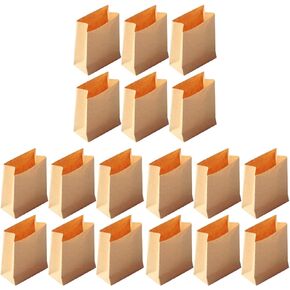 Toyvian 18 Pcs Dollhouse Paper Bag Miniature Paper Bags Click and Carry Grocery Bag Carrier Mini Kraft Bags Small Paper Bag Brown Paper Bags Ornament Kits Grocery Store Dolly Decorate