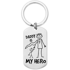 هدايا الأب للرجال سلسلة مفاتيح لعيد الأب من الابن والابنة، هدايا عيد الميلاد المجيد لهدايا عيد الأب للأب للزوج من الزوجة - سلسلة مفاتيح الأب هو بطلي in Kuwait