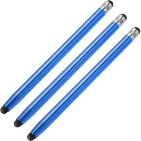 MECCANIXITY 3pcs Stylus Pens for Touch Screens Dual Rubber Tips Capacitive Stylus Universal Tablet Pen Sensitivity Precision, Black