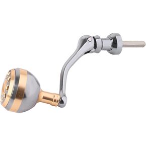 1 Pc Rotatable Fishing Reel Handle Aluminum Alloy Foldable Low-Profile Reel Rose Gold Power Handle Crank Arm Spinning Reel Folding Rotary Knob Repair Parts