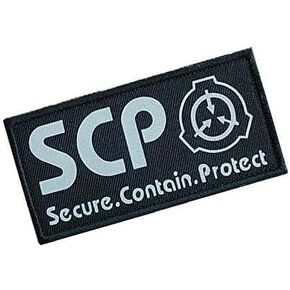 Black SCP Foundation Special Containment Procedures Foundation Logo Military Hook Loop Tactics Morale Luminous Patch, Tactical Bag Accessories, Tactical Bags and Packs, Tactical and Personal Defense