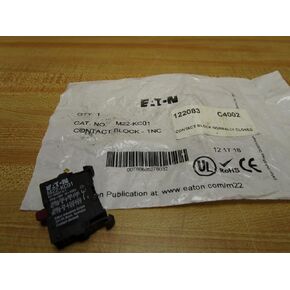 Eaton M22-KC01 Contact Block,Enclosed Pushbutton Only