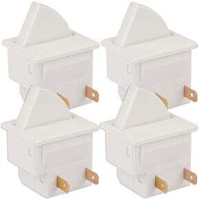 Refrigerator Door Light Switch 3-pin Universal Replacement 2.5A 250V/56.0A 125V Universal Compatible Design can Replace Most Refrigerator Door switches 4PCS