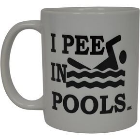 Rogue River Tactical Best Funny Coffee Mug I Pee In Pools Sarcastic Novelty Cup Joke Great Gag Gift Idea For Men Women Office Work Adult Humor Employee Boss Coworkers