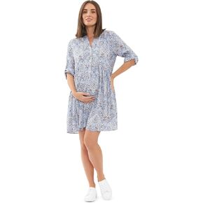Celest Button Through Dress Lapis