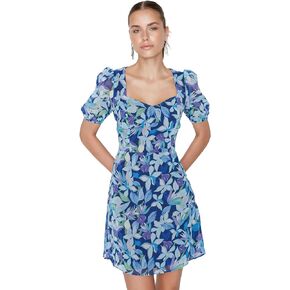 Trendyol Summer Dresses for Women 2023, Trendy Casual Sundresses, Wedding Guest Mini Floral Dress