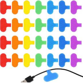 32Pcs Key Labels Tags, Multi-Color Write On Cable Labels, Oval Cord Wire Labels Tags for Electronic Computers Cable Management and Identification, Handwriting Cable Tags for Organizing Wires in Saudi Arabia