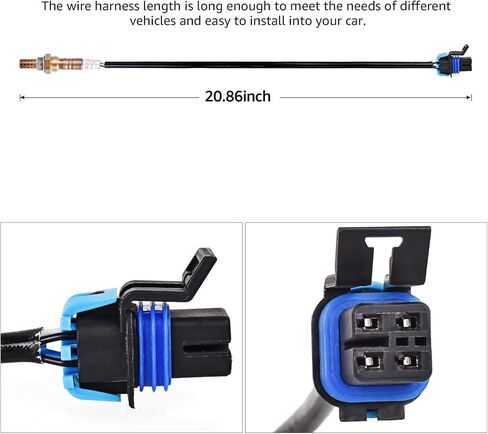 Nifeida 13444 234-4025 مستشعر الأكسجين O2 متوافق مع Chevy Camaro Venture S10 & Pontiac Firebird Aztek Montana Cadillac Deville Eldorado Seville GMC Sonoma Isuzu Hombre OE# 21544 2344025 AFS98 in Kuwait