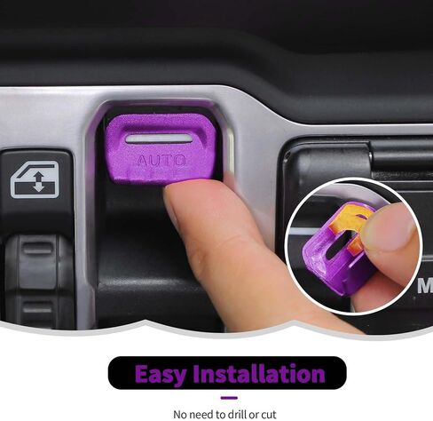 RT-TCZ Center Console Window Button Switch Trim Cover Decoration Interior Accessories for Jeep Wrangler JL JLU & Gladiator JT 2018-2024 Aluminum Alloy,Purple in Saudi Arabia