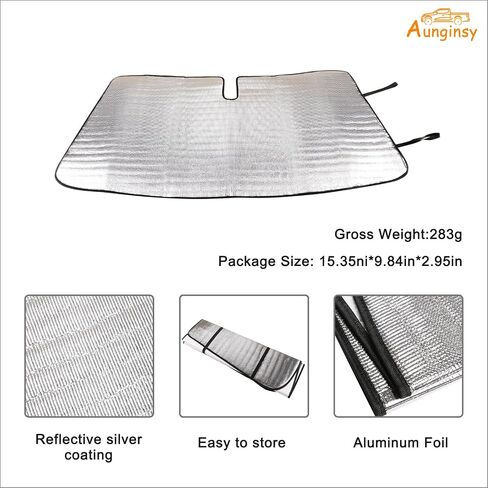 Car Front Windshield Sunshade Compatible with Toyota Tundra 2007-2021 Automotive Windshield Sunshades Foldable Reflective Sun Visor for UV Rays and Sun Heat Protect Car Interior Accessories in Saudi Arabia