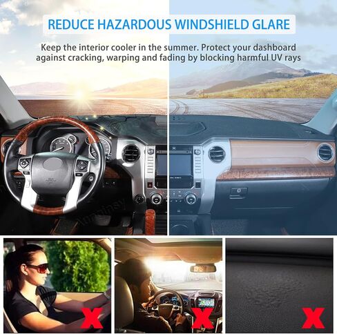 Car Front Windshield Sunshade Compatible with Toyota Tundra 2007-2021 Automotive Windshield Sunshades Foldable Reflective Sun Visor for UV Rays and Sun Heat Protect Car Interior Accessories in Saudi Arabia
