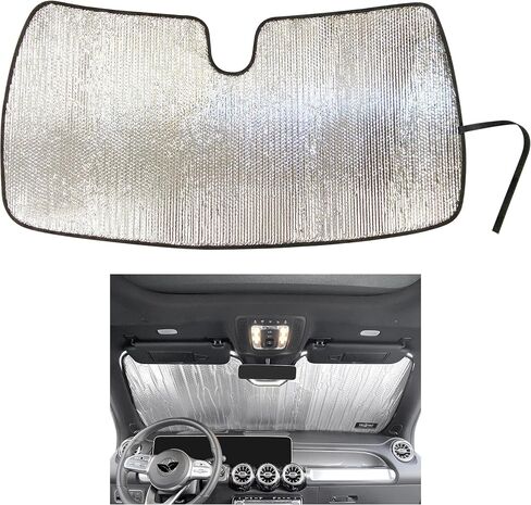 YelloPro Custom Fit Front Windshield Reflective Sunshade for 2020 2021 2022 2023 2024 Mercedes-Benz GLB-Class SUV, Sun Shade Protector Accessories [Made in USA] in Saudi Arabia