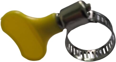 14-Pack Yellow Stainless Steel Hose Clamps, Adjustable Thumb Screw Key-Type Clamps, 10-16mm (3/8"-5/8") Size, 8mm Bandwidth in Saudi Arabia