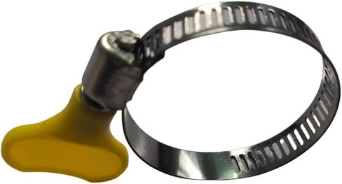 14-Pack Yellow Stainless Steel Hose Clamps, Adjustable Thumb Screw Key-Type Clamps, 10-16mm (3/8"-5/8") Size, 8mm Bandwidth in Saudi Arabia