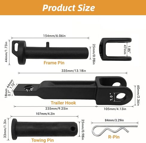 A20-6014 Tow Hook, Tow Hooks for Trucks Compatible with Peterbilt/Kenworth Accessories with Pull Pin (A65-6008) and Frame Pin (A65-6007) in Kuwait