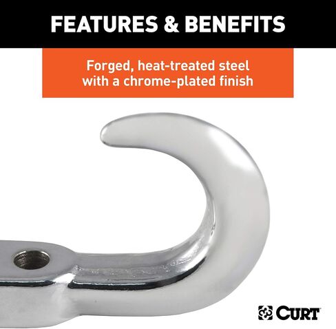 CURT 22420 Chrome Steel Tow Hook, 10,000 lbs Capacity in Saudi Arabia