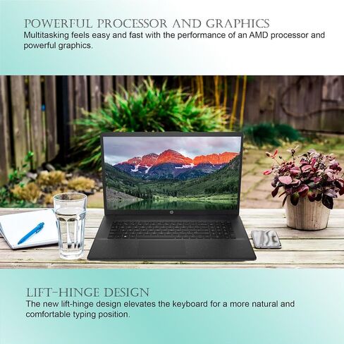 HP 17.3" HD+ Laptop AMD Processor, Full-Size Island-Style Jet Black Keyboard with Numeric keypad, WiFi, Bluetooth, HDMI, Type-C, Windows 11 Home (16GB RAM | 2TB SSD Storage) in Saudi Arabia