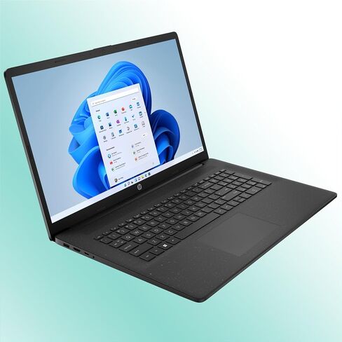 HP 17.3" HD+ Laptop AMD Processor, Full-Size Island-Style Jet Black Keyboard with Numeric keypad, WiFi, Bluetooth, HDMI, Type-C, Windows 11 Home (16GB RAM | 2TB SSD Storage) in Saudi Arabia