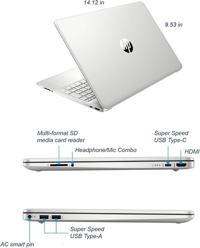 HP Essential Business Laptop, 15.6" FHD Touchscreen, Ryzen 5 5500U 6-core Processor (Up to 4.0 GHz), 64GB RAM, 2TB PCIe SSD, SD Card Reader, USB-C, HDMI, w/P500 SSD in Saudi Arabia