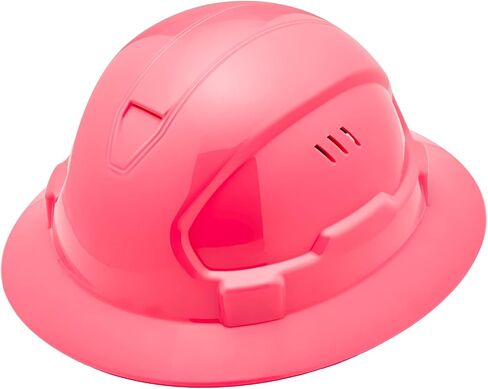 Pink Hard Hat Construction Helmet OSHA Approved Vented Full Brim Safety Pink Hard Hats for Women with Safety Glasses, Cascos De Construccion Work Hardhat, 6 Point Ratcheting System in Saudi Arabia