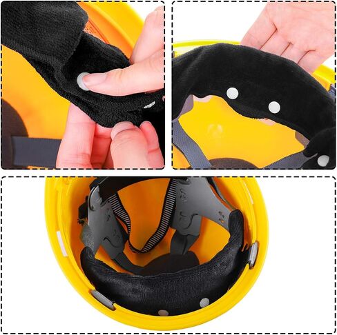 Aneco 12 Pack Hard Hat Sweatband Cotton Reusable Sweatband Snap-On Liner Sweatband for Hard Hat Accessories in Saudi Arabia