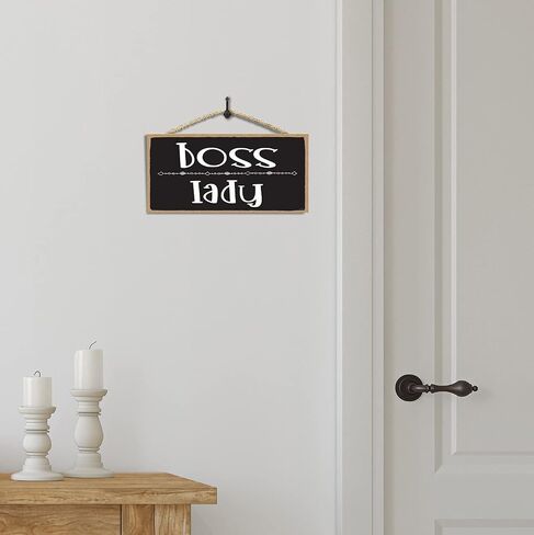 Boss Lady Sign - Boss Lady Office Decor - Funny Office Decor - Funny Office Signs - Boss Lady Wall Decor - Hanging Signs for Home Decor Wall in Saudi Arabia