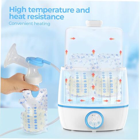 Breastmilk Storage Bags, Breastmilk Cooler Bag, 8 OZ, 100 Count, Spout & Thickened Design, Double Zipper Seal, Fits All adapters, Easy Write-on Label, BPA and BPS-Free in Saudi Arabia