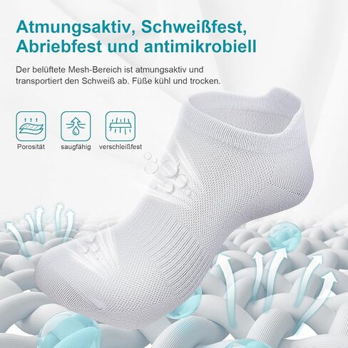 Ankle Socks for Women, 6 Pairs Athletic Running Socks Women & Men Sports Socks Black White Low Cut Socks with Heel Tab in Saudi Arabia