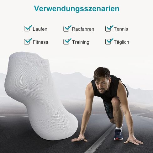 Ankle Socks for Women, 6 Pairs Athletic Running Socks Women & Men Sports Socks Black White Low Cut Socks with Heel Tab in Saudi Arabia