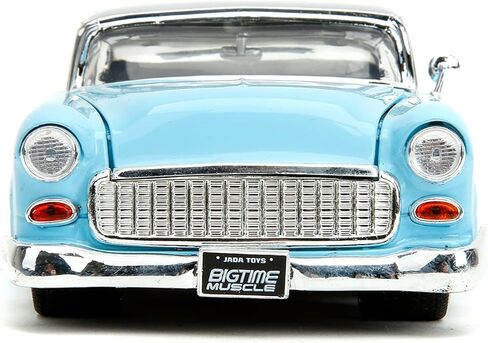 Big Time Muscle 1:24 1955 Chevrolet Bel-Air Die-Cast Car, Toys for Kids and Adults(Light Blue) in Saudi Arabia