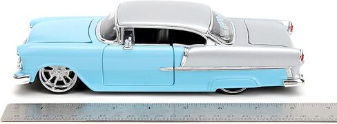 Big Time Muscle 1:24 1955 Chevrolet Bel-Air Die-Cast Car, Toys for Kids and Adults(Light Blue) in Saudi Arabia