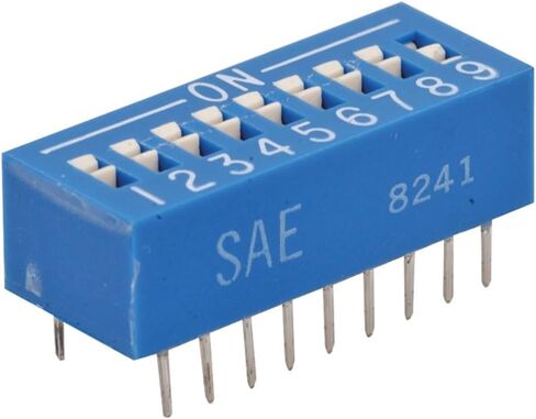 Jameco Valuepro 1109-6952 Standard Slide Flush DIP Switch, 9 Position (Pack of 20) in Saudi Arabia