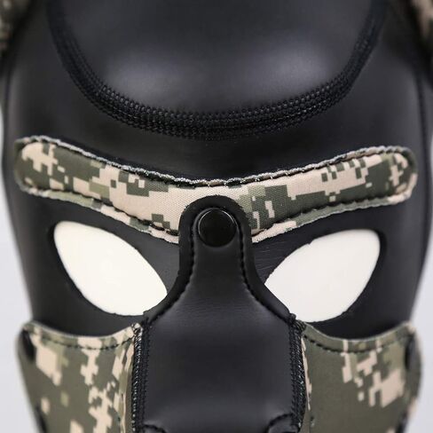 Neoprene Puppy Hood Camo Full Face Mask Cosplay Costume Dog Head Masks in Saudi Arabia