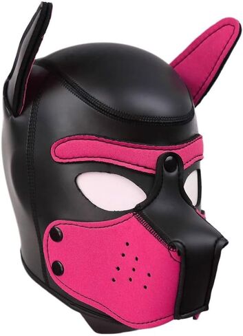 Neoprene Puppy Hood Camo Full Face Mask Cosplay Costume Dog Head Masks in Saudi Arabia