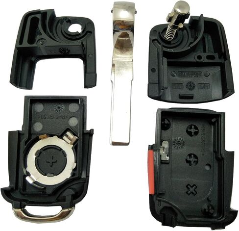 Key Fob Case Fit for VW Volkswagen Jetta Passat Golf Beetle Rabbit GTI CC EOS Replacement Key Shell 4 Buttons Keyless Entry Remote Key Fob Cover with Uncut Blade (1) in Saudi Arabia