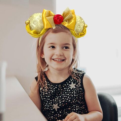 Mouse Ear Bow Headbands,Sequins Bow Hairbands Hair Accessories in Saudi Arabia