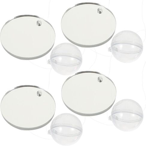 POPETPOP Floating Betta Exercise Mirror - 4Pcs Circle Betta Mirrors for Aquarium Fish Tank Decorations Beta Fish Accessory in Saudi Arabia