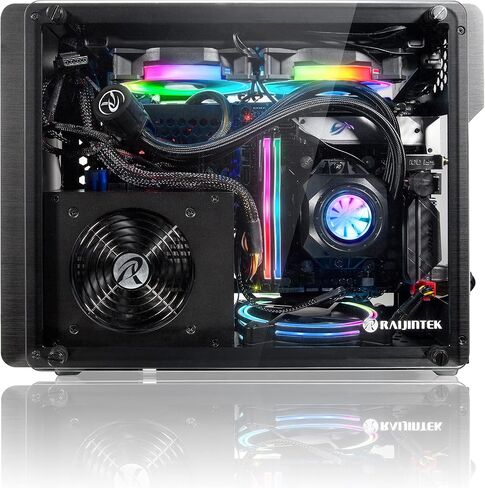 RAIJINTEK OPHION SFF PC Case (Mini-ITX) with Tempered Glass, Max. 330mm VGA Card, ATX PSU, Type-C Hub, Riser Card, 3x2.5" HDD, Magnetic Design Dust Filter in Saudi Arabia