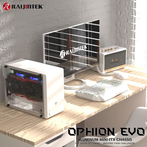 RAIJINTEK OPHION SFF PC Case (Mini-ITX) with Tempered Glass, Max. 330mm VGA Card, ATX PSU, Type-C Hub, Riser Card, 3x2.5" HDD, Magnetic Design Dust Filter in Saudi Arabia