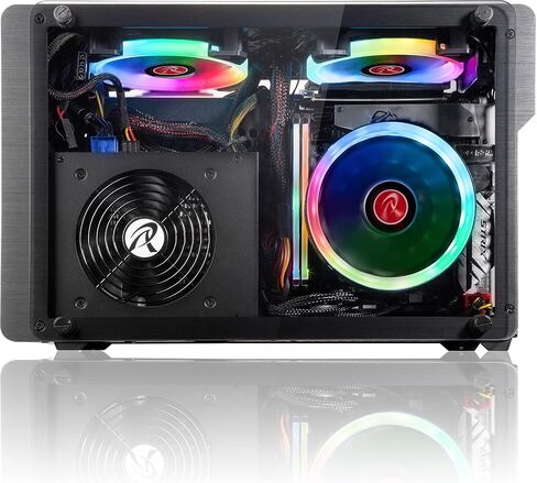 RAIJINTEK OPHION SFF PC Case (Mini-ITX) with Tempered Glass, Max. 330mm VGA Card, ATX PSU, Type-C Hub, Riser Card, 3x2.5" HDD, Magnetic Design Dust Filter in Saudi Arabia