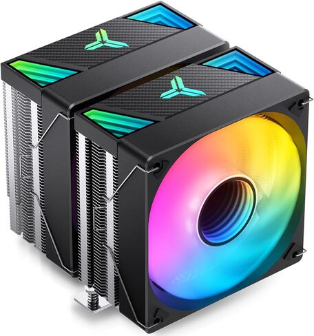 Jonsbo CR3000 ARGB Dual-Tower CPU Cooler,120mm/4.7in Dual-Fan Radiator,7 Against Gravity High Heatpipe Cooling,H160mm/6.3in,Support AM5/Intel LGA 1700,Illusion Topper with ARGB, White in Kuwait