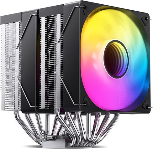 Jonsbo CR3000 ARGB Dual-Tower CPU Cooler,120mm/4.7in Dual-Fan Radiator,7 Against Gravity High Heatpipe Cooling,H160mm/6.3in,Support AM5/Intel LGA 1700,Illusion Topper with ARGB, White in Kuwait